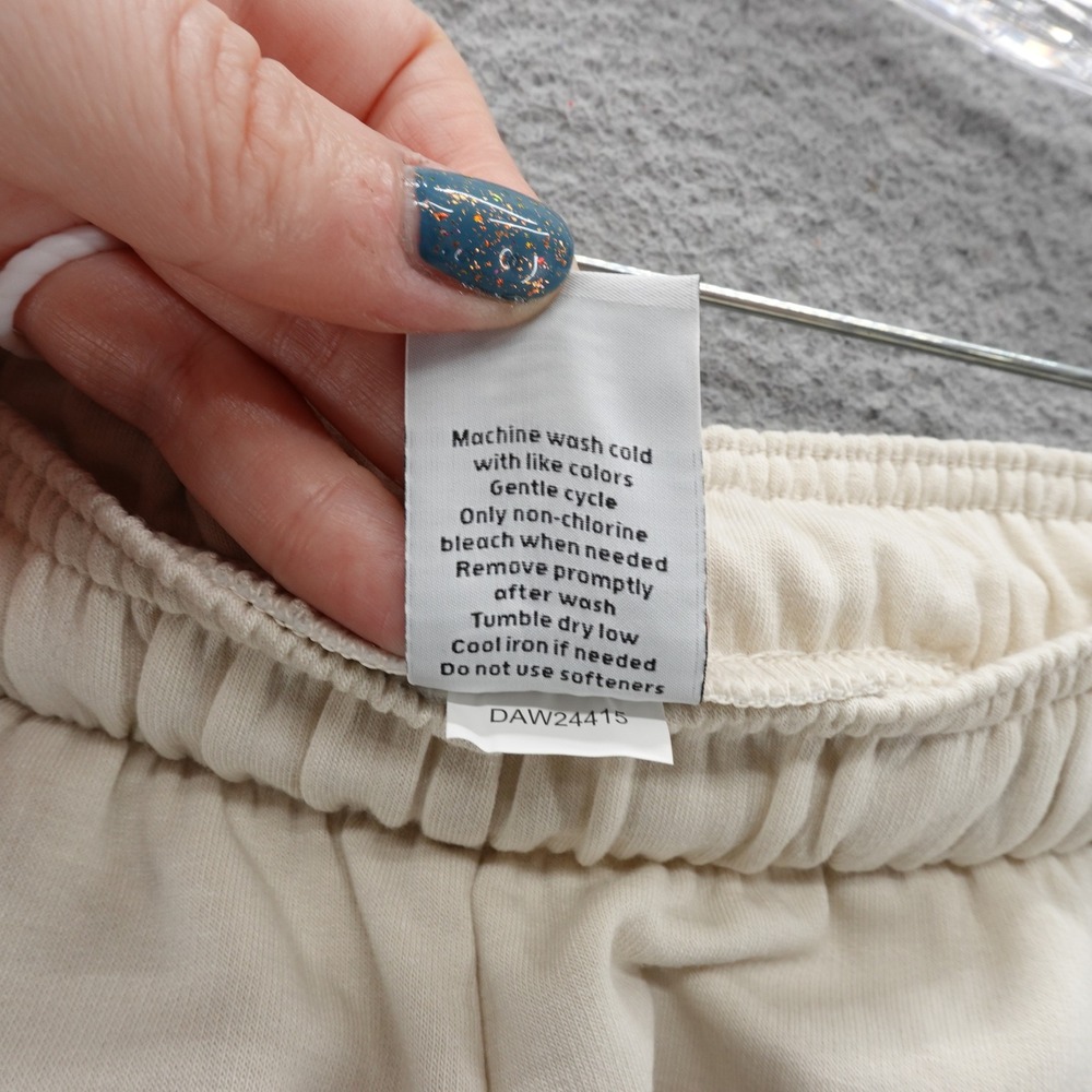 DSG So Soft Cinch Pant Womens Small Cream High Rise Sweatpants NEW - Picture 15 of 16